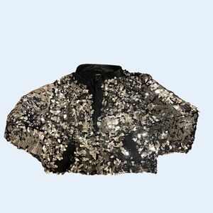 Forever 21 Black and Silver Sequin Jacket
